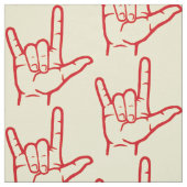 Helle Liebe Rot ASL I Sie gemustertes Gewebe Stoff (Muster)