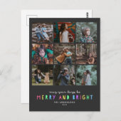 Helle Lights Holiday Multi Foto Postkarte (Vorne/Hinten)