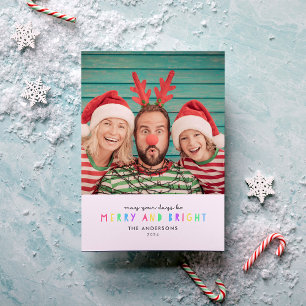 Helle Lights Single Foto Feiertagskarte