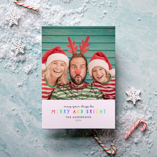 Helle Lights Single Foto Feiertagskarte