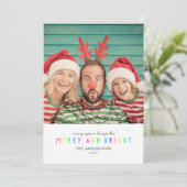 Helle Lights Single Foto Feiertagskarte (Stehend Vorderseite)