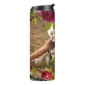 Helle Lila Boho Floral und Federn mit Foto Thermosbecher (Nach links gedreht)