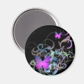 Helle Lila Butterfly Magnet (Vorderseite/Rückseite)
