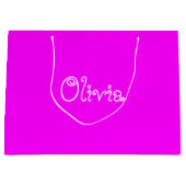 Helle Lila Color Baby Duschbeutel Große Geschenktüte (Vorderseite)