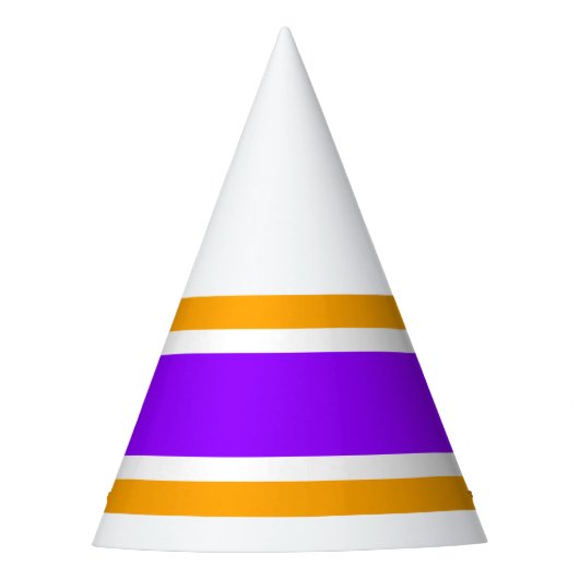 Helle, Lila gelbgelb-orange Streifen Partyhütchen (Vorderseite)