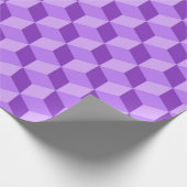 HELLE LILA GEOMETRISCHE KUBE-PATTER GESCHENKPAPIER (Ecke)