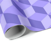 HELLE LILA GEOMETRISCHE KUBE-PATTER GESCHENKPAPIER (Rolleneckpunkt)