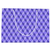 HELLE LILA GEOMETRISCHE KUBE-PATTER GROßE GESCHENKTÜTE (Rückseite)