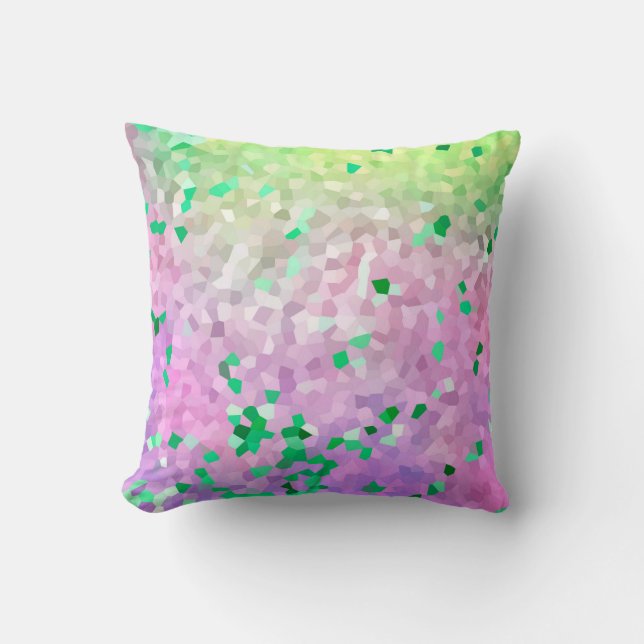 HELLE LILA GREEN PIXEL DESIGN CUSTOM CUSHION KISSEN (Vorderseite)