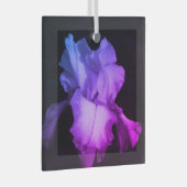 Helle Lila Iris Foto Keramik Ornament Aus Glas (Vorderseite Rechts)