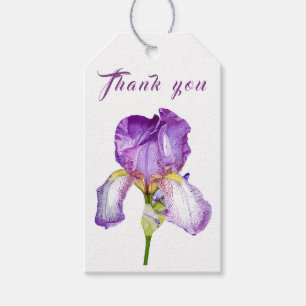 Helle Lila Iris Vielen Dank für Ihr Geschenk Tag Geschenkanhänger