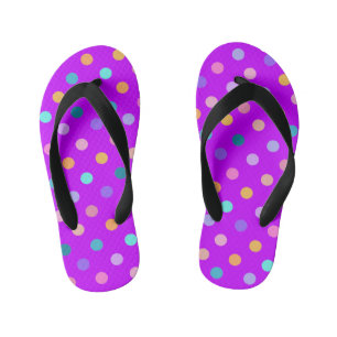 Helle lila Konfetti Polka dots Sommer dreh Flop Kinderbadesandalen