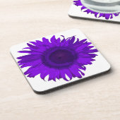 Helle Lila Pop Art Sonnenblumen Untersetzer Set (Linke Seite)