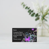 Helle lila Schmetterlinge Visitenkarte (Stehend Vorderseite)