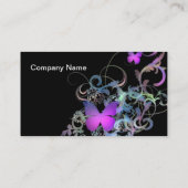 Helle lila Schmetterlinge Visitenkarte (Rückseite)