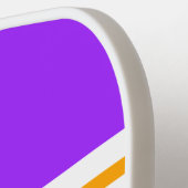 Helle, Lila, schwarz-gelbe Streifen Pickleball Schläger (Linke Seite)