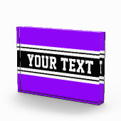 Helle Lila Schwarz-weiße Racing Stripes für den Te Fotoblock (Rechts)