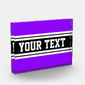 Helle Lila Schwarz-weiße Racing Stripes für den Te Fotoblock (Links)