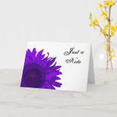 Helle Lila Sonnenblume Nur eine Note Karte (Gelbe Blume)