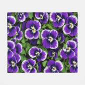 Helle Lila Stiefmütterchen Fleecedecke (Vorderseite (Horizontal))