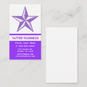 Helle lila Tätowierung-Star-Visitenkarten Visitenkarte (Vorne/Hinten)