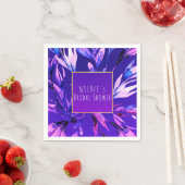 Helle Lila Wasserfarbe Botanischer Garten Elegante Serviette (Beispiel)