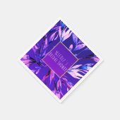 Helle Lila Wasserfarbe Botanischer Garten Elegante Serviette (Ecke)