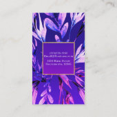 Helle Lila Wasserfarbe Botanischer Glam Chic Visitenkarte (Rückseite)