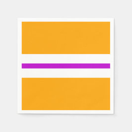 Helle, Lila, weiße Streifen auf fett gelb Serviette