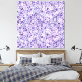 Helle Lilac und Lila Cobbled Patchwork Terrazo Pa Leinwanddruck (Insitu (Schlafzimmer))