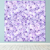 Helle Lilac und Lila Cobbled Patchwork Terrazo Pa Leinwanddruck (Insitu (Holzboden))