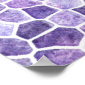 Helle Lilac und Lila Cobbled Patchwork Terrazo Pa Poster (Ecke)