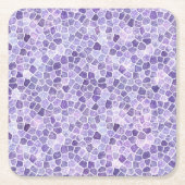 Helle Lilac und Lila Cobbled Patchwork Terrazo Pa Rechteckiger Pappuntersetzer (Vorderseite)