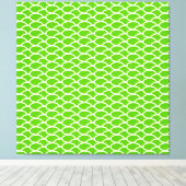 Helle Lime Green Overlapping Ocean Waves Muster Leinwanddruck (Insitu (Holzboden))