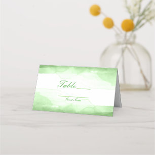 Helle Limettengrüne Aquarell-Tischnummer Sitzordnu Platzkarte