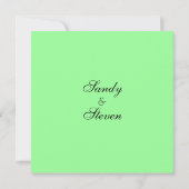 Helle Limone Hochzeitseinladung Einladung (Rückseite)