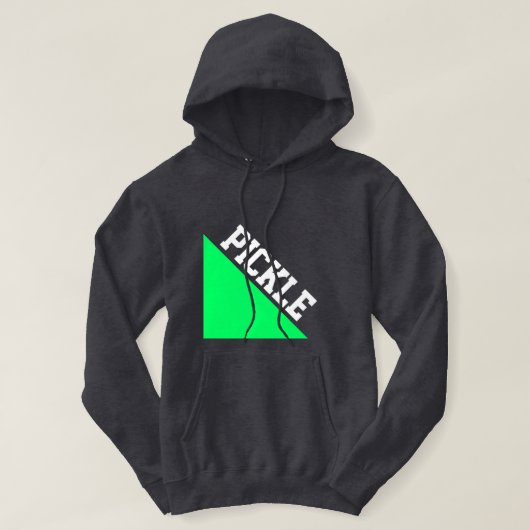 Helle Limone Wedge Weißes Pickleball Motto Auf Gra Hoodie (Design vorne)
