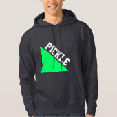 Helle Limone Wedge Weißes Pickleball Motto Auf Gra Hoodie (Vorderseite)