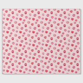 Helle Lippen Prägen Valentinmuster Geschenkpapier (Flach)