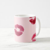 Helle Lippen Prägen Valentinmuster Kaffeetasse (VorderseiteRechts)