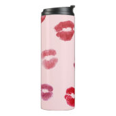 Helle Lippen Prägen Valentinmuster Thermosbecher (Nach links gedreht)