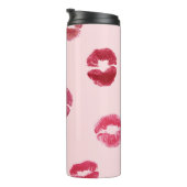 Helle Lippen Prägen Valentinmuster Thermosbecher (Nach rechts gedreht)