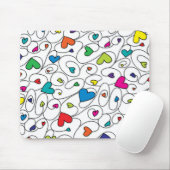 Helle, lockige Herzen Mousepad (Mit Mouse)