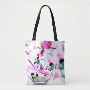 Helle luftige Orchideen-Glasüberlagerung Tasche
