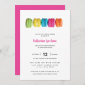 Helle Macaron Bridal Dusche Einladung (Vorne/Hinten)