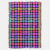Helle Madras-Karu-Rainbowcheck Decke (Vorderseite Vertikal)