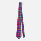Helle Madras-Karu-Regenbogen-Karo Krawatte (Vorderseite)