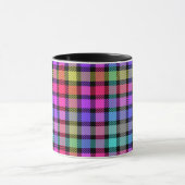Helle Madras-Karu-Regenbogen-Karo Tasse (Zentrum)