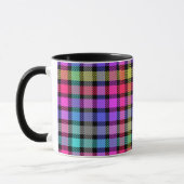 Helle Madras-Karu-Regenbogen-Karo Tasse (Links)