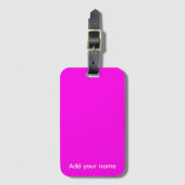 Helle Magenta Solid Color Gepäckanhänger (Vorderseite Vertikal)